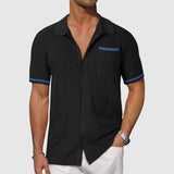 Camisa - Cuello Camp Contrastante