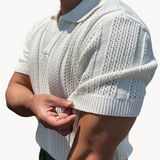Camisa - Tejido de Malla con Cuello Abierto