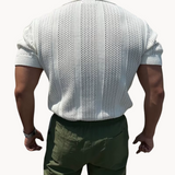 Camisa - Tejido de Malla con Cuello Abierto