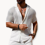 Camisa de Manga Corta - Malla Hueca