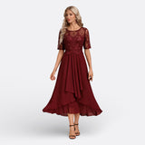 Mariana - Vestido de Encaje y Manga Corta