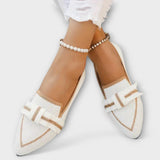 Zapatos planos femeninos con diseño de nudo