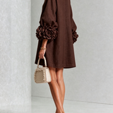 Amara - Mini Vestido Elegante con Botones Florales