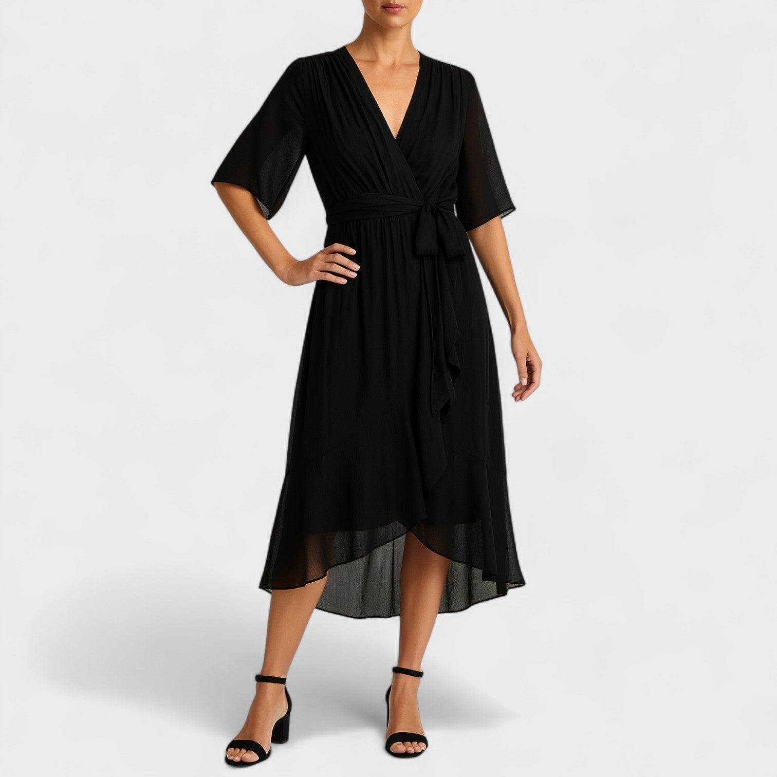 Ialina - Vestido elegante con cintura