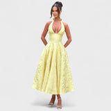 Halina - Vestido midi con corsé