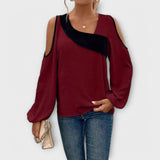 Escarlata - Blusa con escote cuadrado