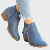 Botas ortopédicas premium de cuero con tacón para el invierno