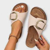 Margarida - Sandalias de corcho para mujer con diseño de hebilla
