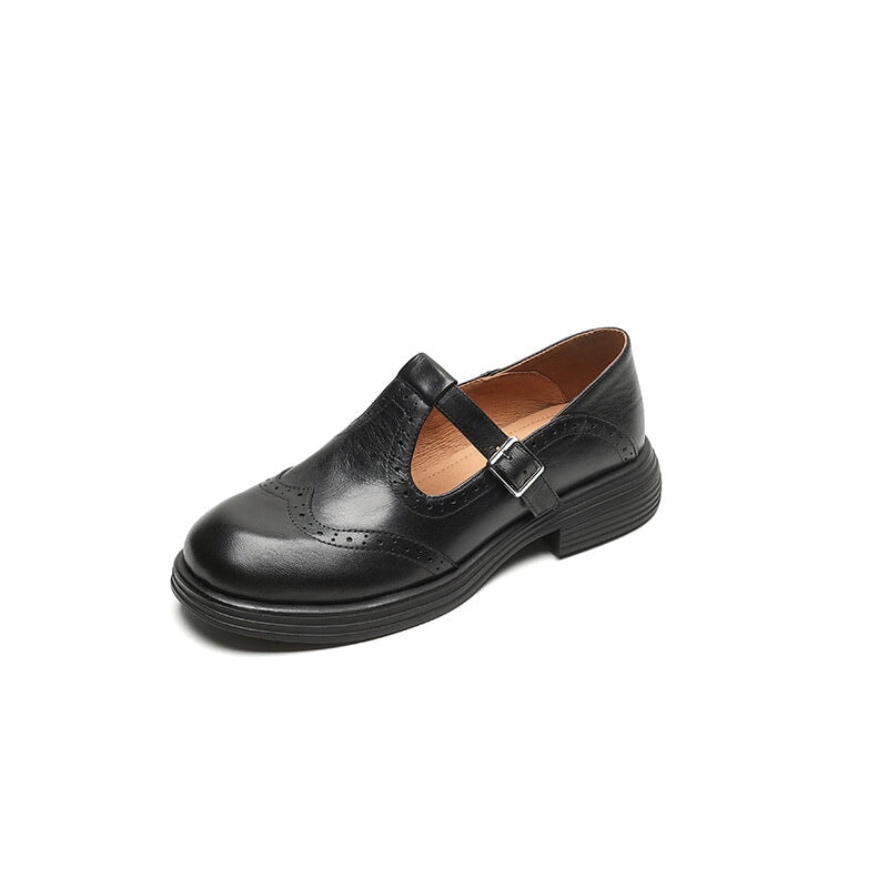 Vela - Zapatos Mary Janes Premium en Cuero