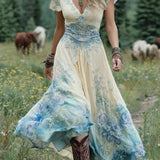 Serena - Vestido Maxi Corto Floral
