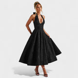 Efi - Vestido midi texturizado