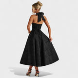 Efi - Vestido midi texturizado