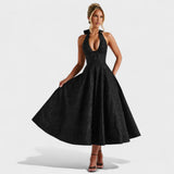 Efi - Vestido midi texturizado