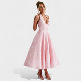 Efi - Vestido midi texturizado
