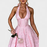 Efi - Vestido midi texturizado