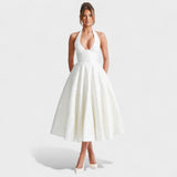 Efi - Vestido midi texturizado