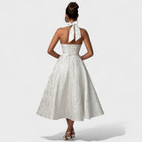 Efi - Vestido midi texturizado