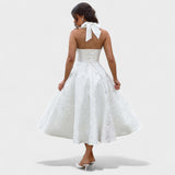 Efi - Vestido midi texturizado