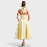 Efi - Vestido midi texturizado