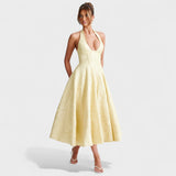 Efi - Vestido midi texturizado