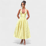 Efi - Vestido midi texturizado