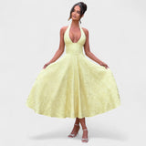 Efi - Vestido midi texturizado