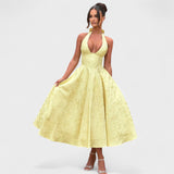 Efi - Vestido midi texturizado
