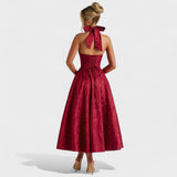 Efi - Vestido midi texturizado