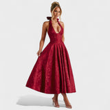Efi - Vestido midi texturizado
