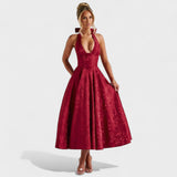 Efi - Vestido midi texturizado