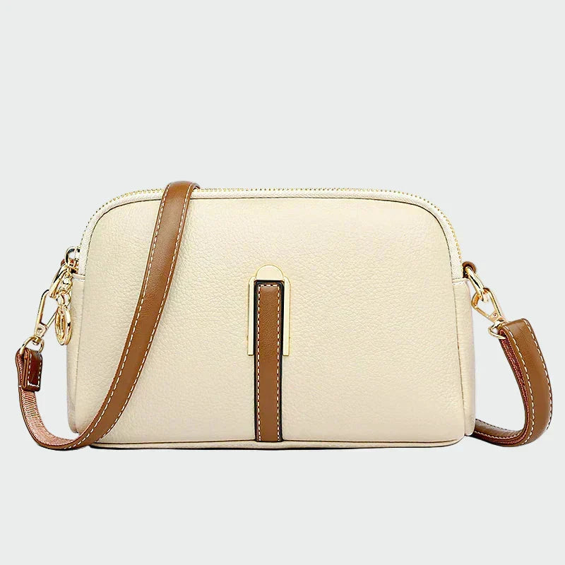 Bolsa de hombro de cuero elegante