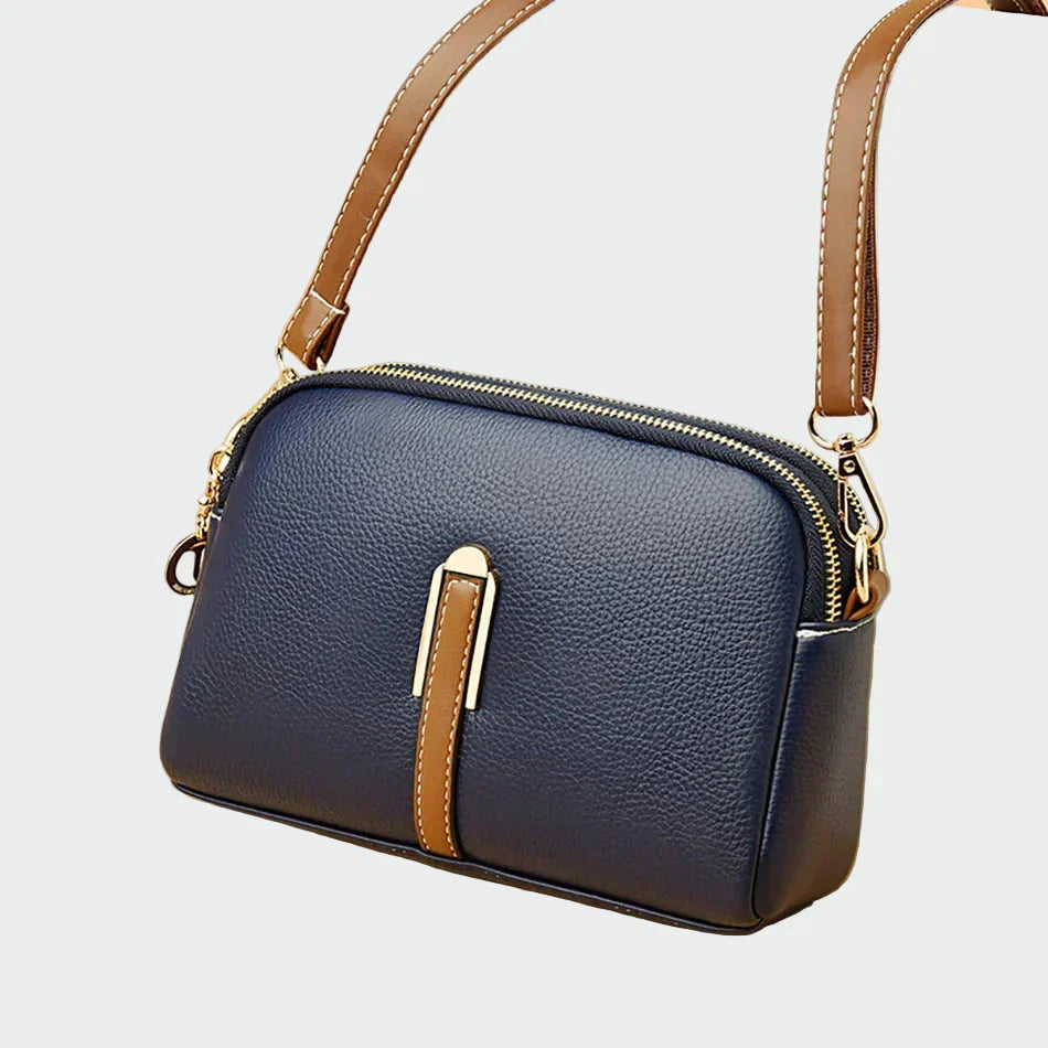 Bolsa de hombro de cuero elegante