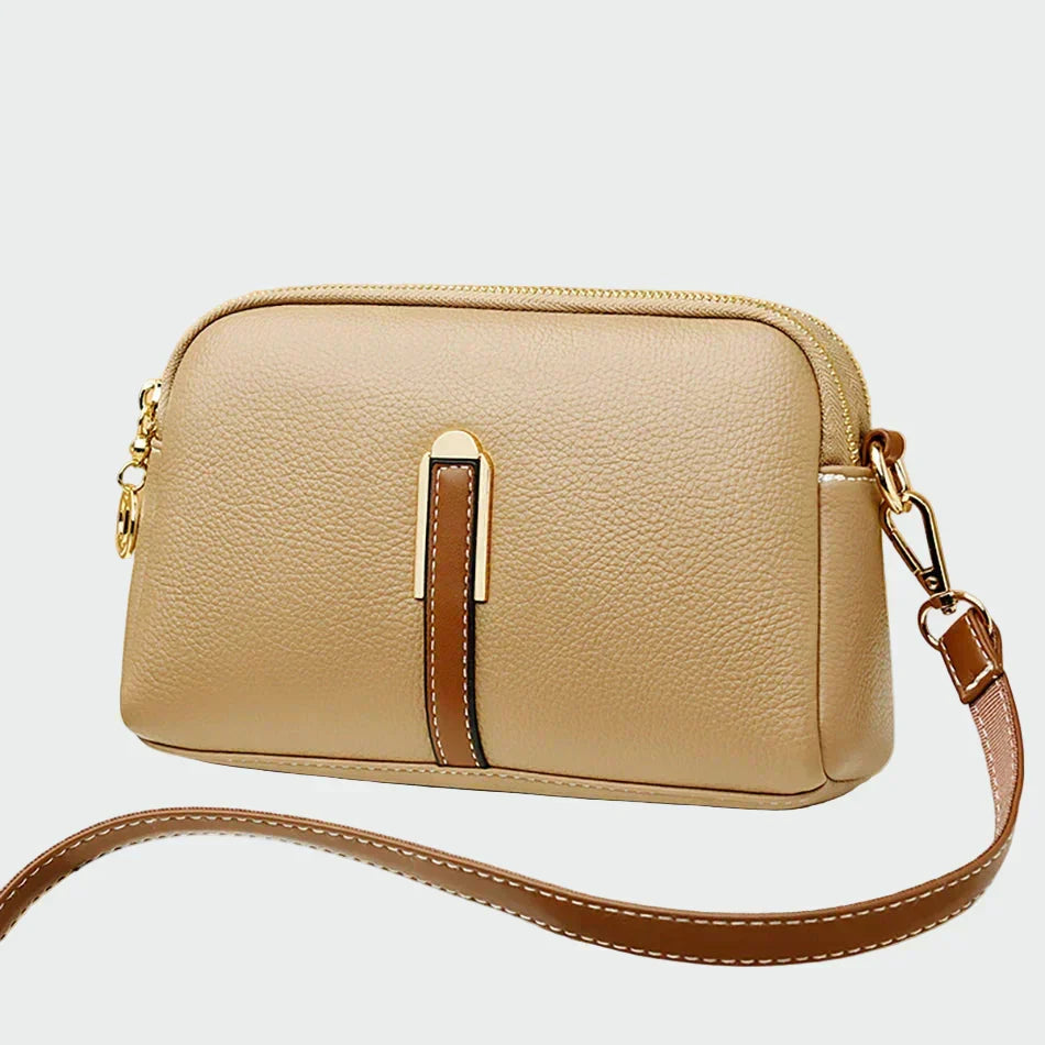 Bolsa de hombro de cuero elegante