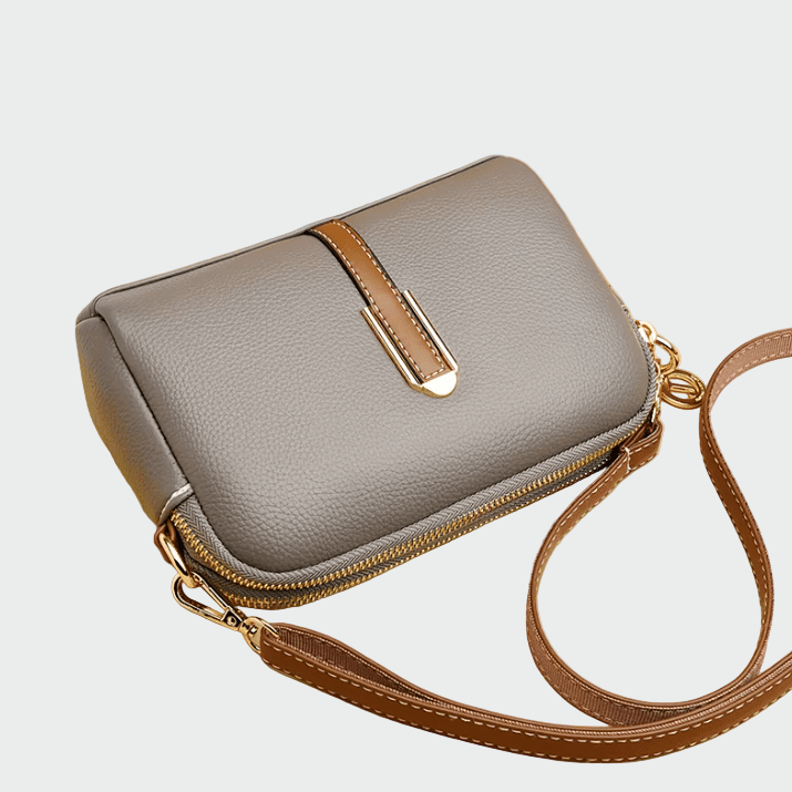 Bolsa de hombro de cuero elegante