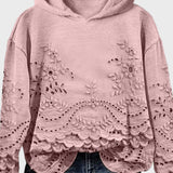 Sudadera con Capucha de Encaje