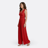 Leonor - Mono Chic Sin Mangas de Pierna Ancha