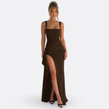 Vitória - Vestido Maxi Formal Elegante con Espaldas Descubiertas