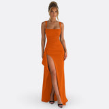 Vitória - Vestido Maxi Formal Elegante con Espaldas Descubiertas