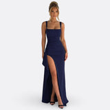 Vitória - Vestido Maxi Formal Elegante con Espaldas Descubiertas