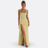 Vitória - Vestido Maxi Formal Elegante con Espaldas Descubiertas