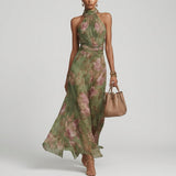 Filipa - Vestido Largo Halter Floral