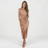 Natália - Vestido chic con hombros descubiertos