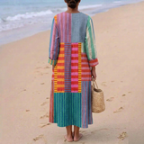 Eva - Vestido Largo Multicolor en Patchwork