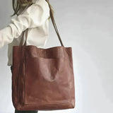 Elle - Bolsa de hombro clásica de piel