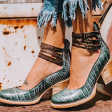 Ginevra - Zapatos de tacón alto con tiras múltiples y suela gruesa