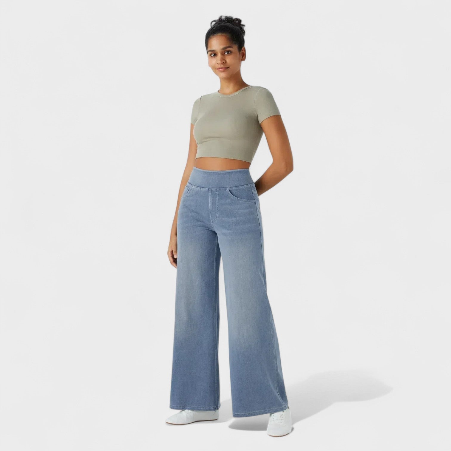Irene - Pantalones vaqueros de corte ancho