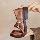Vela - Zapatos Mary Janes Premium en Cuero