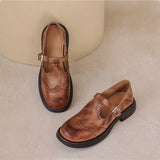 Vela - Zapatos Mary Janes Premium en Cuero