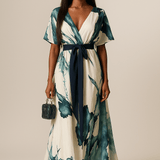 Vanessa - Vestido Largo Estampado Acuarela
