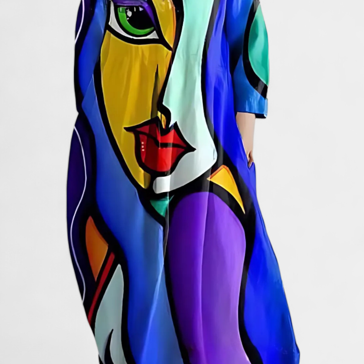 Ana - Vestido Fluido con Estampado